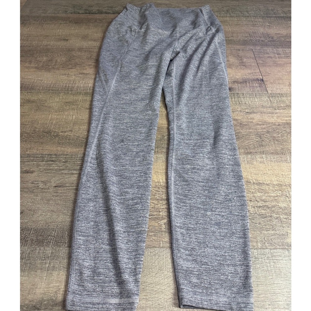 RBX Womens Heathered Gray High Waisted Activewear Leggings with Pockets Size M